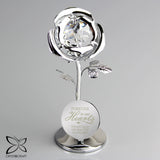 Personalised Forever in Our Hearts Crystocraft Rose Ornament: 2 - Memorials By Crystocraft