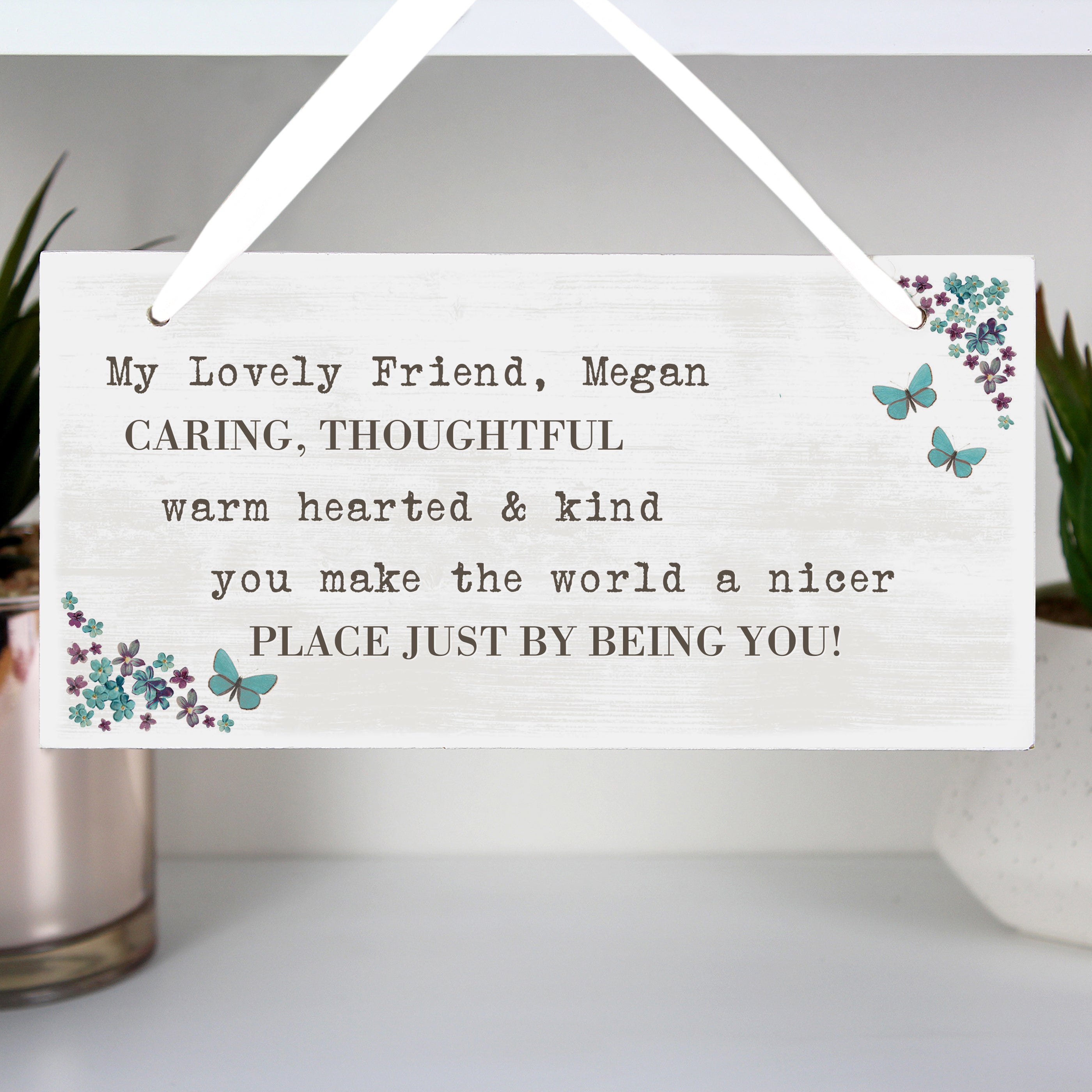 Personalised Forget me not Wooden Sign - Shop Signs & Plaques At Gift Moments - 3