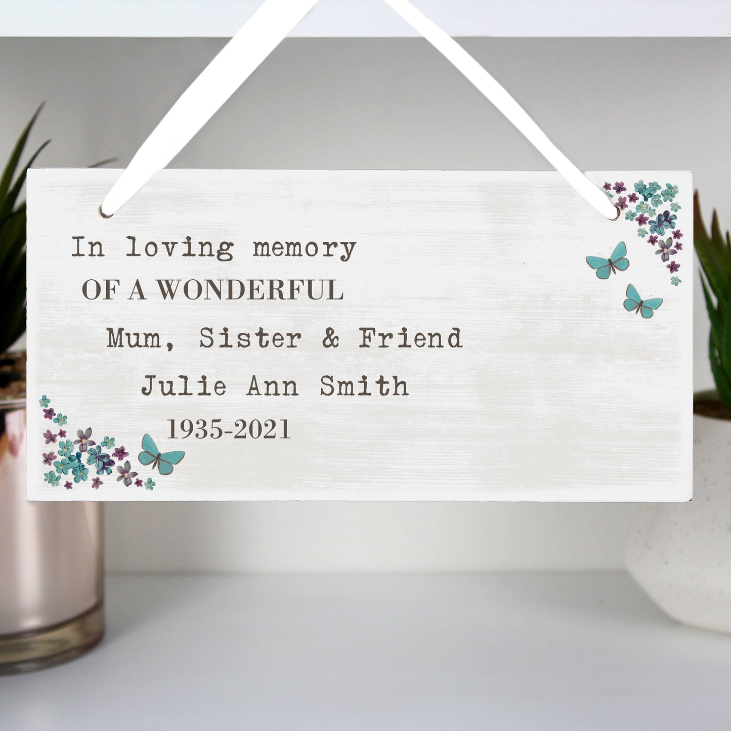 Personalised Forget me not Wooden Sign: 1 - Signs & Plaques By Gift Moments