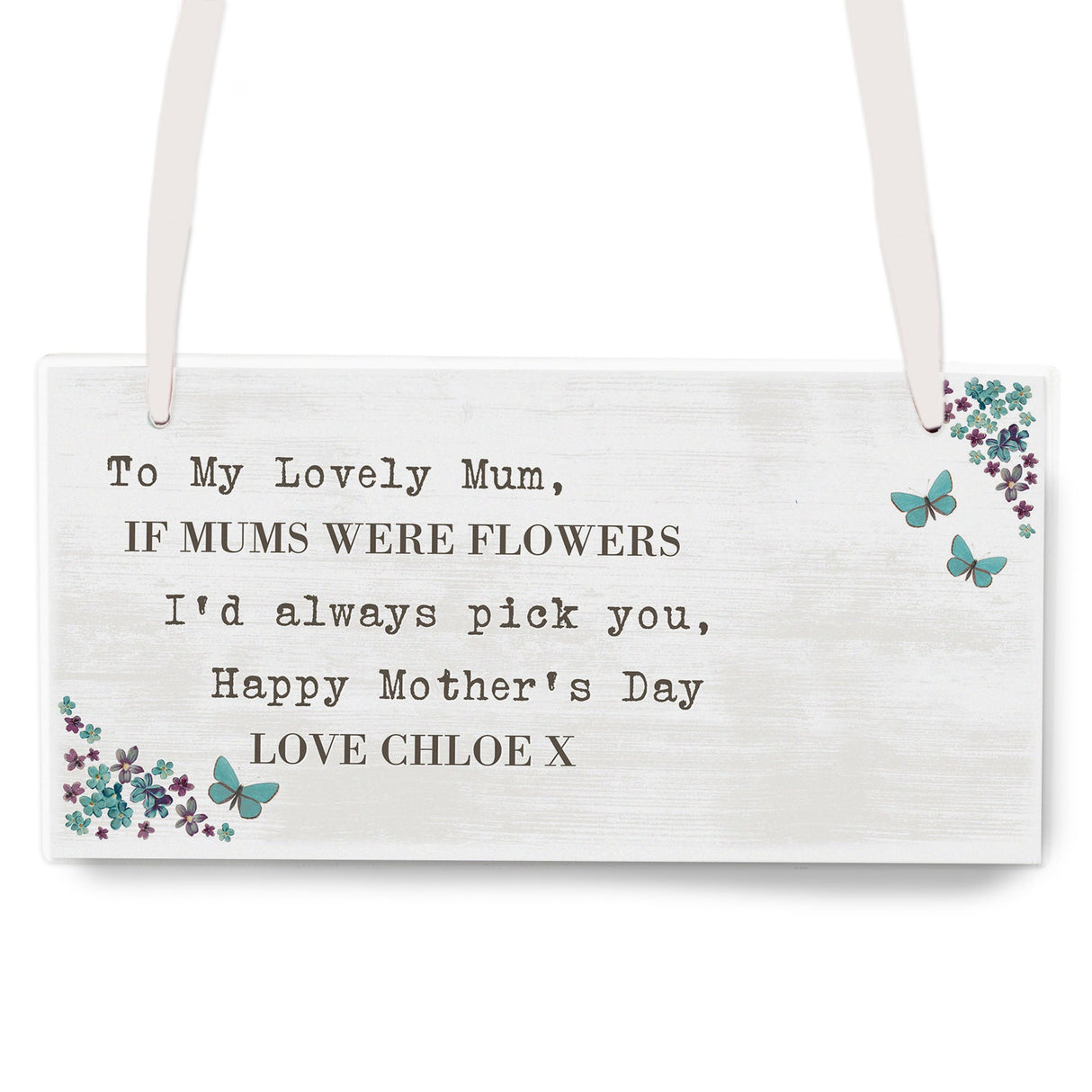 Personalised Forget me not Wooden Sign: 2 - Signs & Plaques By Gift Moments