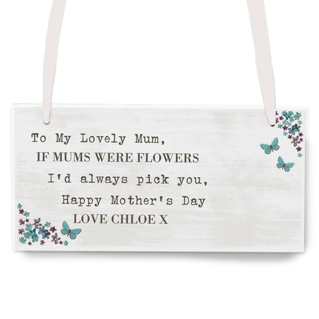 Personalised Forget me not Wooden Sign: 2 - Signs & Plaques By Gift Moments