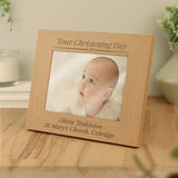Personalised Formal 5x7 Landscape Oak Finish Photo Frame: 3 - Photo Frames By Gift Moments
