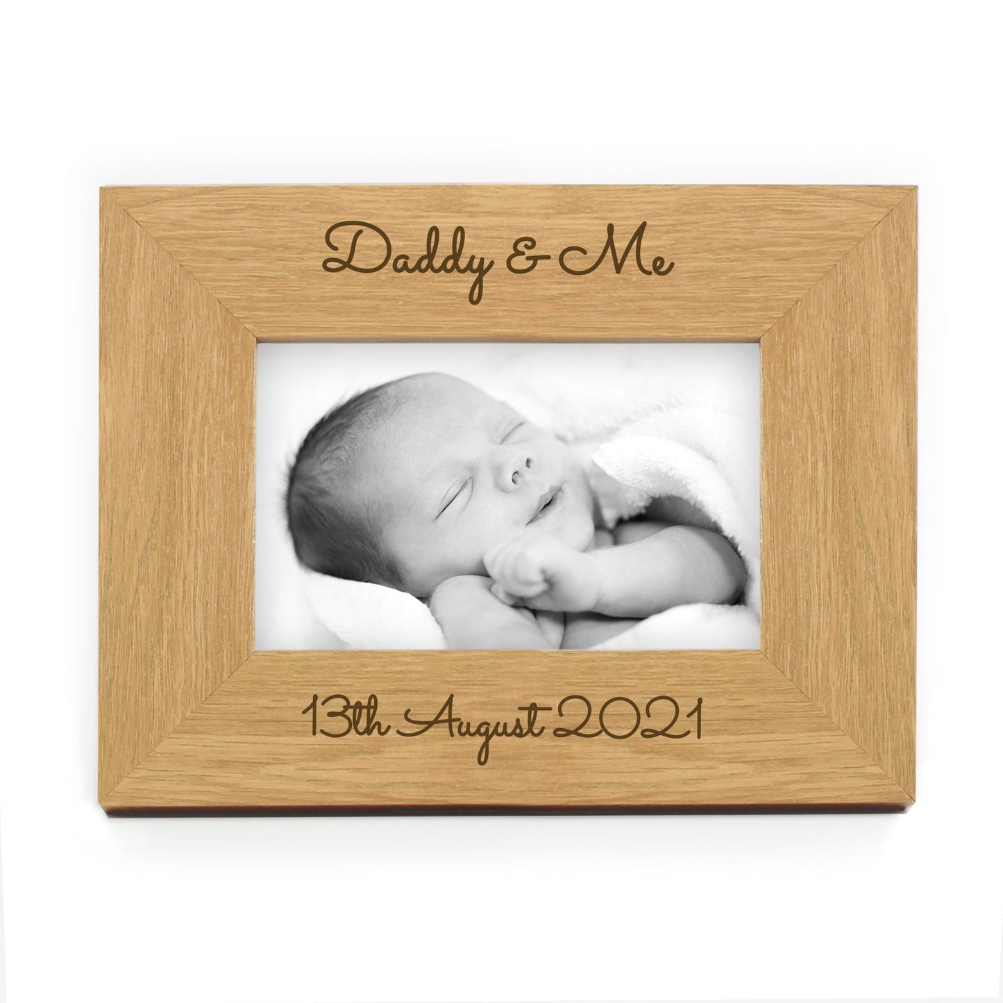 Personalised Free Text 6x4 Wooden Photo Frame: 2 - Photo Frames By Gift Moments
