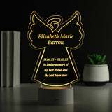 Personalised Free Text Angel Memorial Colour Changing LED Light: 2 - LED Lighting By Gift Moments