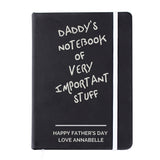 Personalised Free Text Black Hardback Notebook: 6 - Notebooks By Gift Moments