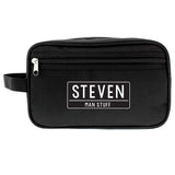 Personalised Free Text Black Toiletry Bag: 2 - Toiletry & Makeup Bags By Gift Moments