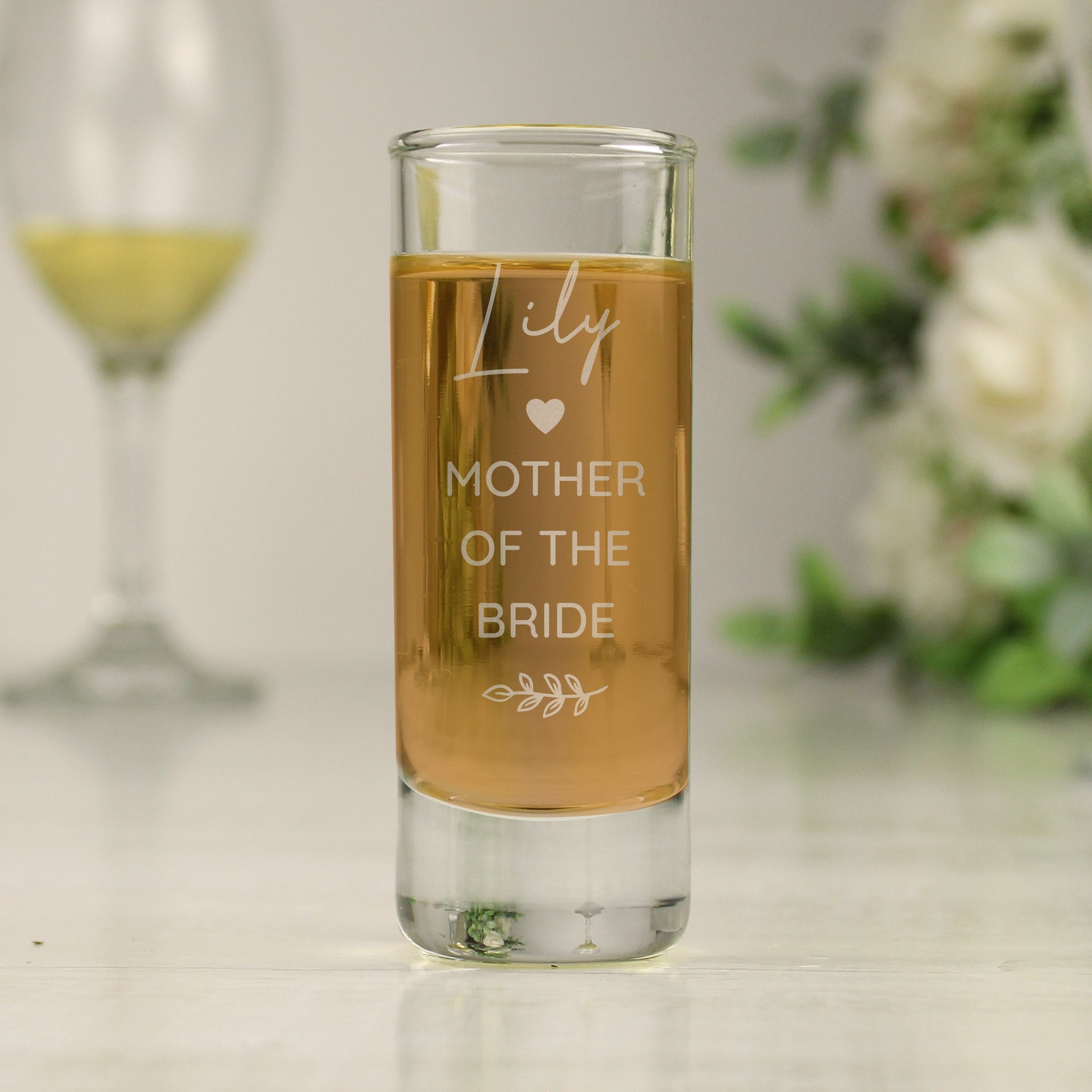 Personalised Free Text Botanical Shot Glass: 7 - Shot Glasses By Gift Moments