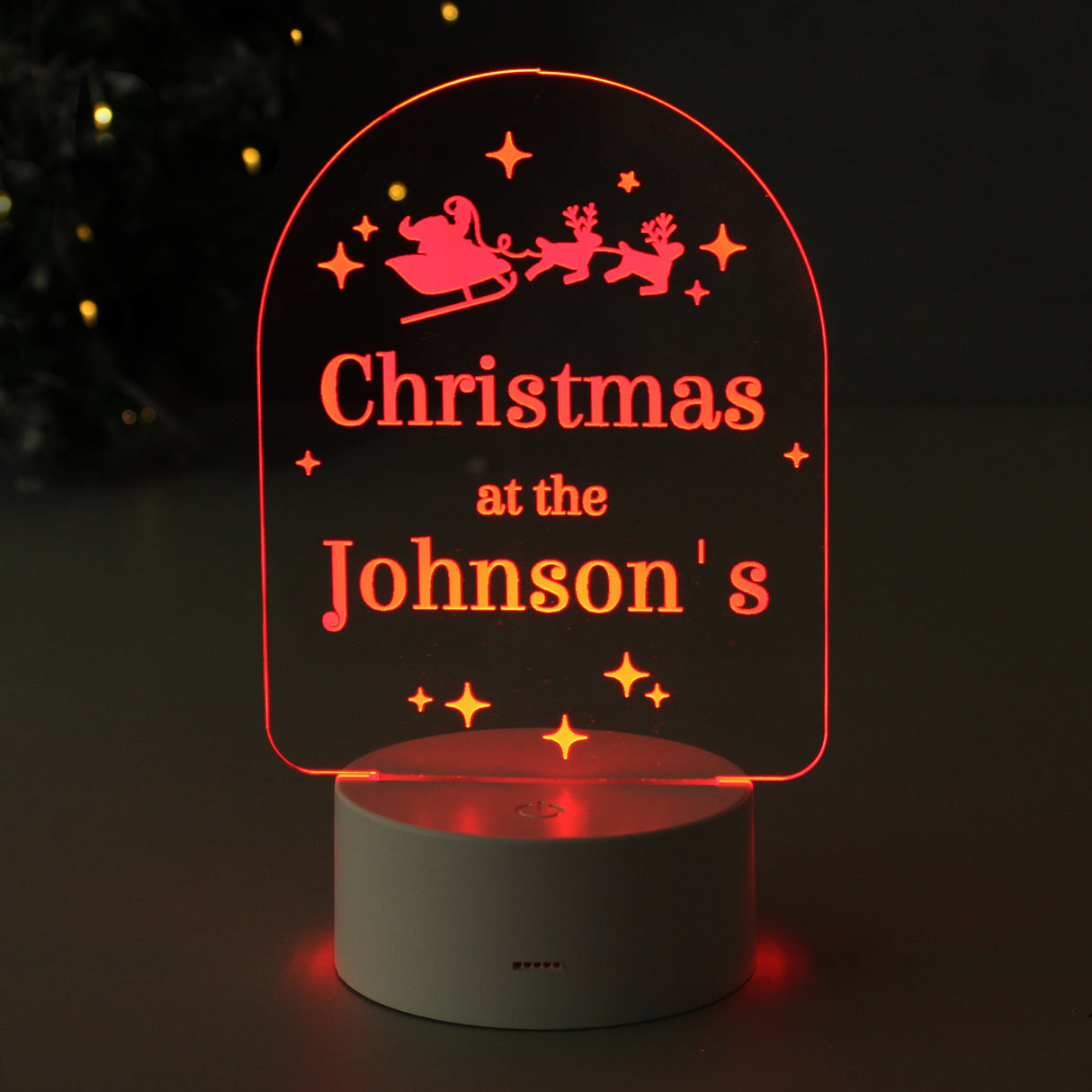 Personalised Free Text Christmas LED Light: 6 - LED Lighting By Gift Moments