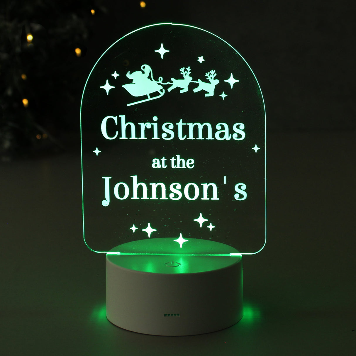 Personalised Free Text Christmas LED Light: 4 - LED Lighting By Gift Moments