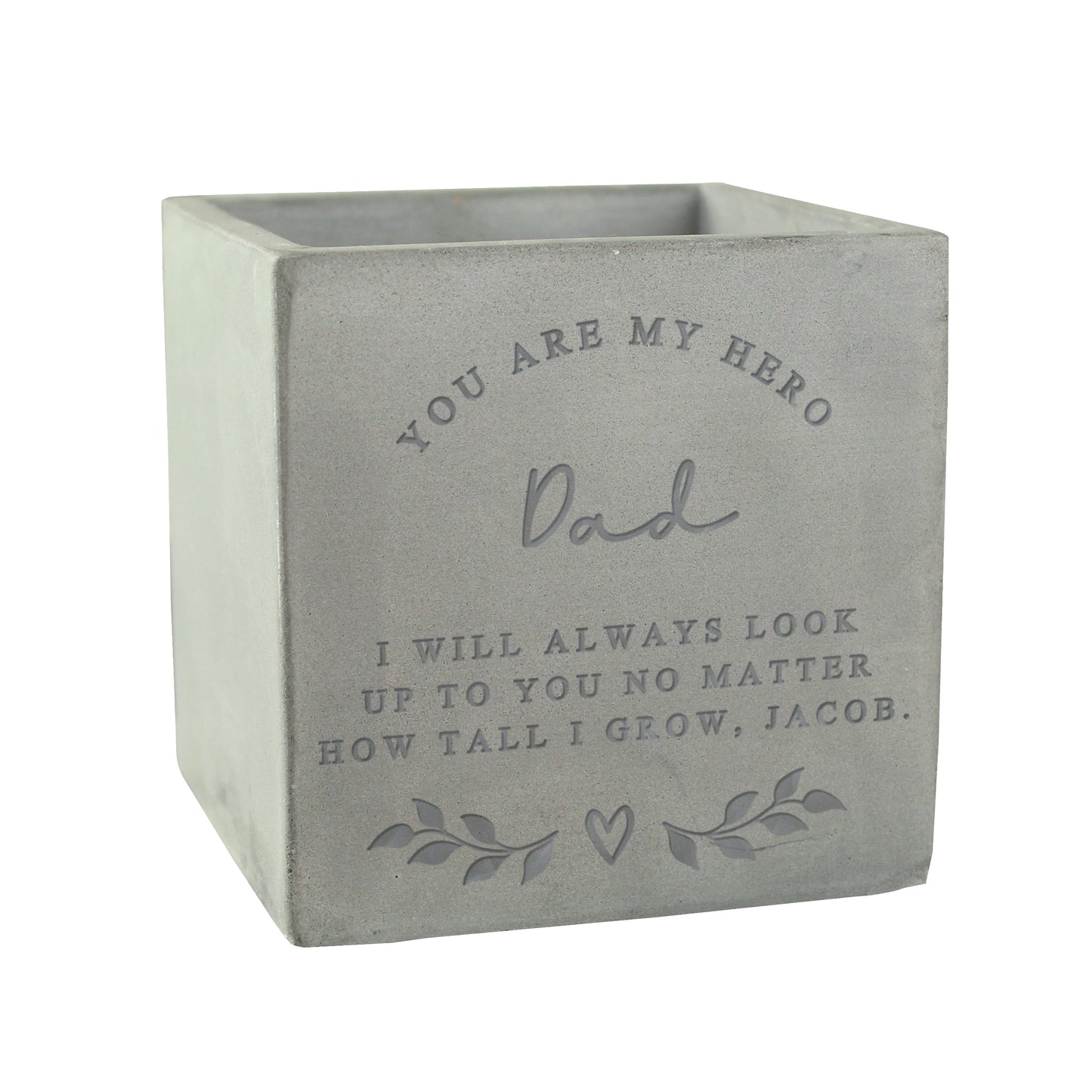 Personalised Free Text Concrete Plant Pot: 5 - Pots & Planters By Gift Moments
