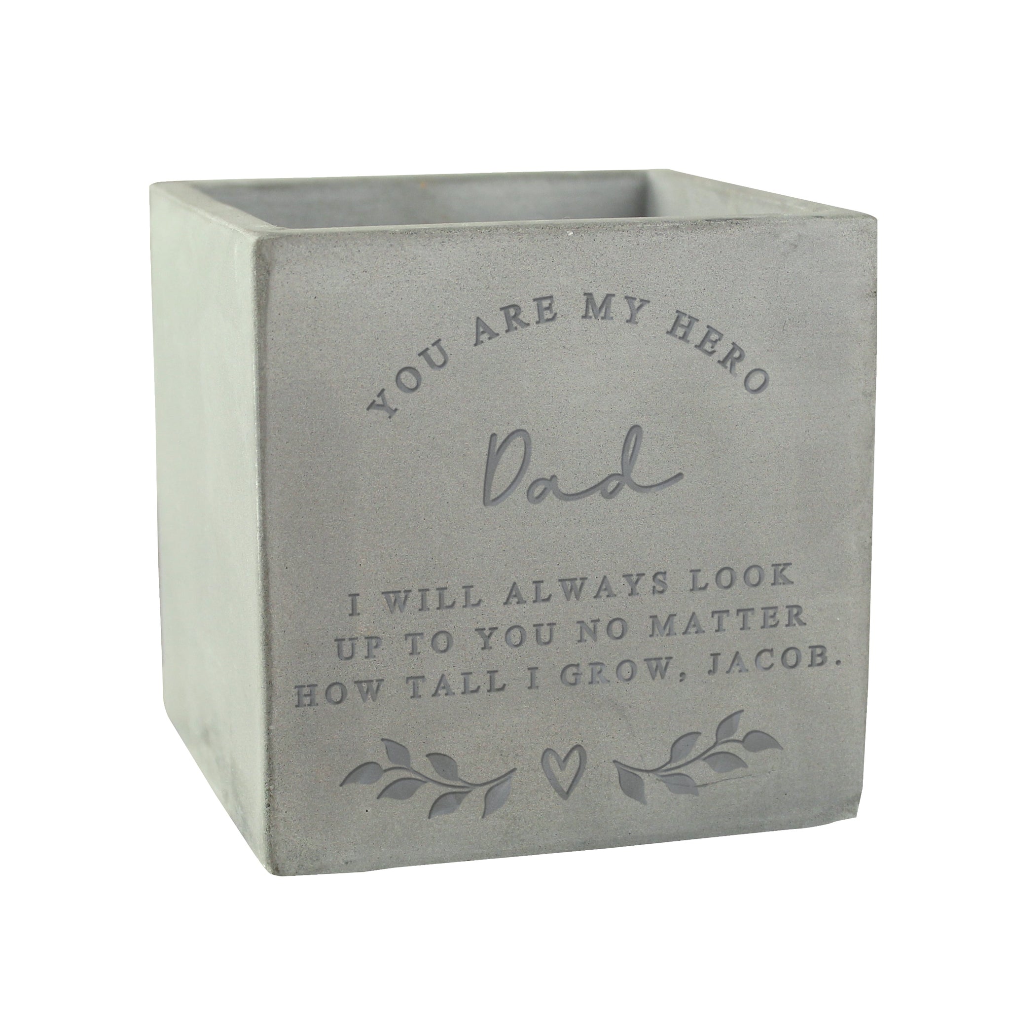 Personalised Free Text Concrete Plant Pot: 5 - Pots & Planters By Gift Moments