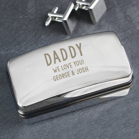Personalised Free Text Cufflink Box: 7 - Cufflink Boxes By Gift Moments