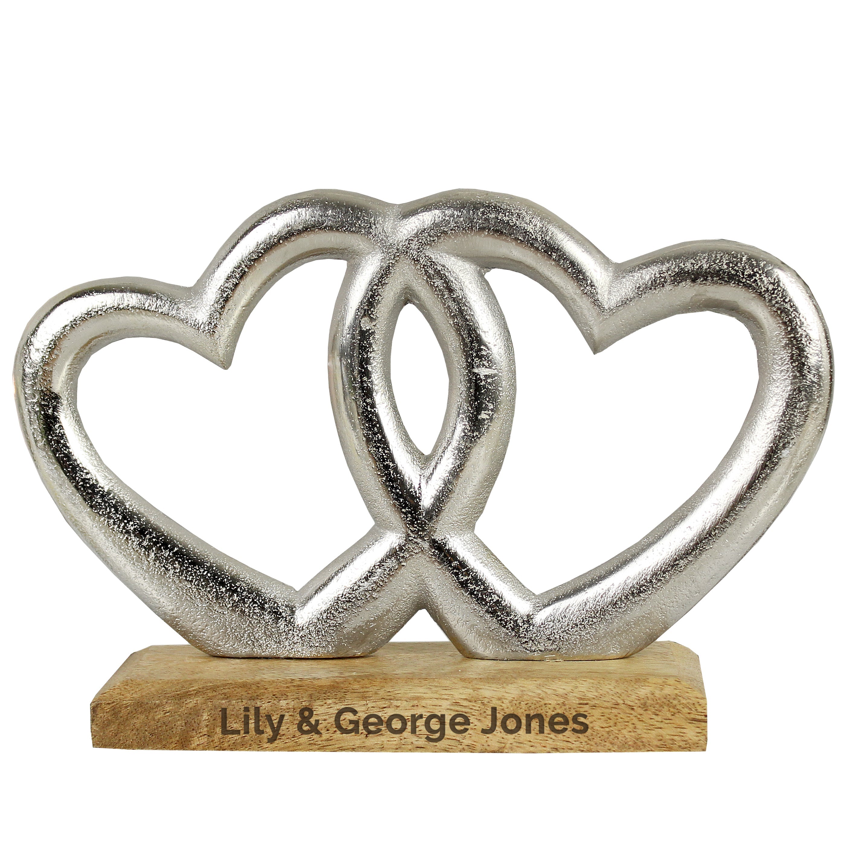 Personalised Free Text Double Heart Ornament - Shop Ornaments At Gift Moments - 5