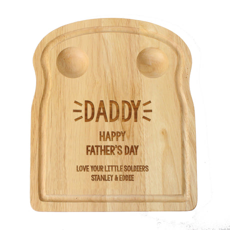 Personalised Free Text Egg & Toast Board: 5 - Egg Cups By Gift Moments