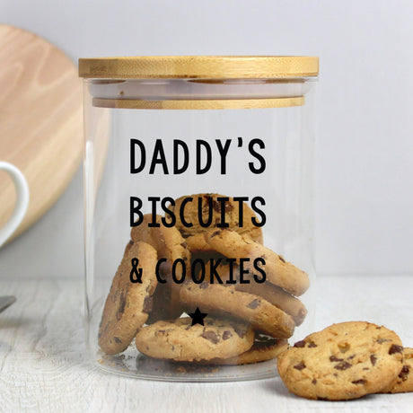 Personalised Free Text Glass Jar with Bamboo Lid: 4 - Storage By Gift Moments