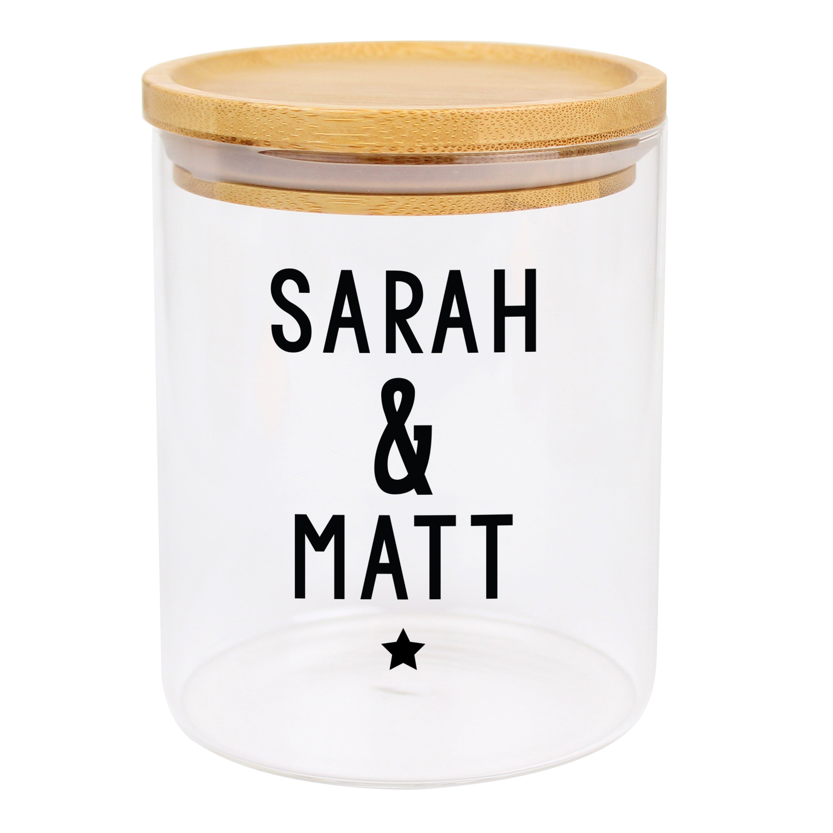 Personalised Free Text Glass Jar with Bamboo Lid - Shop Storage At Gift Moments - 8