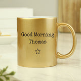 Personalised Free Text Gold Mug: 2 - Mugs By Gift Moments