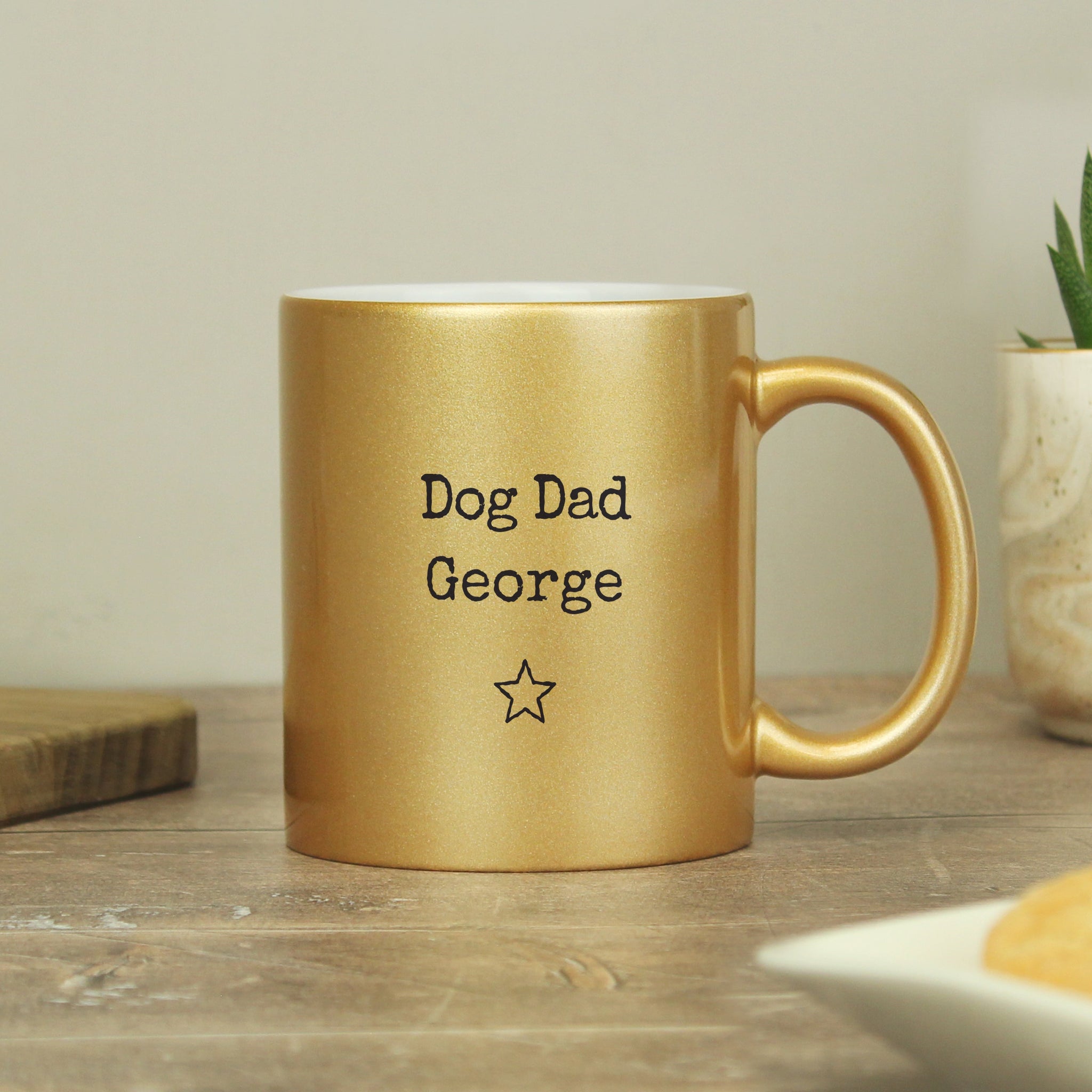 Personalised Free Text Gold Mug: 3 - Mugs By Gift Moments