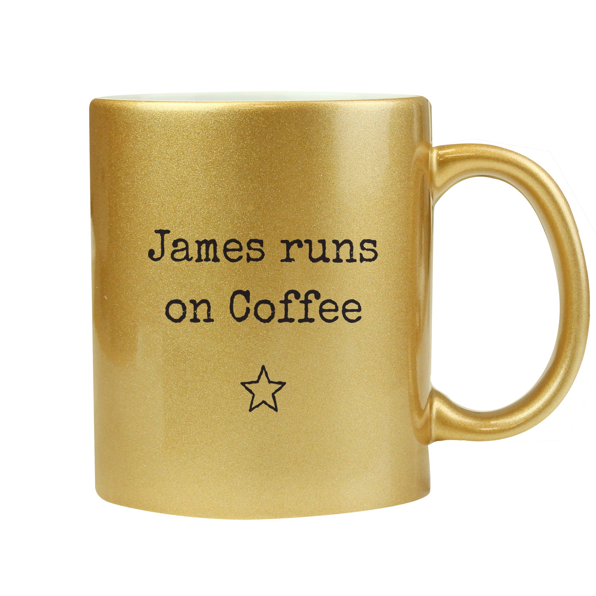 Personalised Free Text Gold Mug: 5 - Mugs By Gift Moments