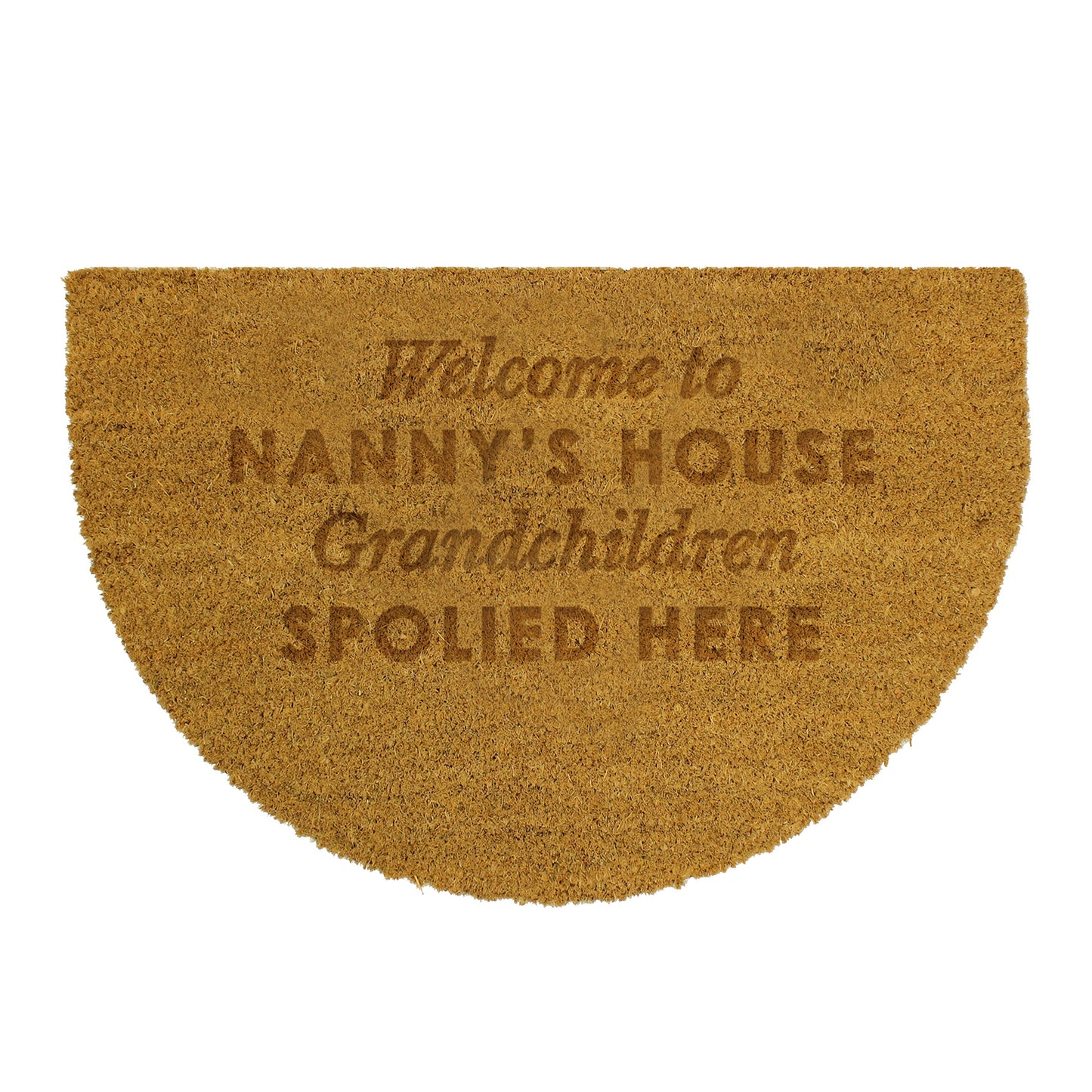 Personalised Free Text Half Moon Indoor Doormat: 5 - Doormats By Gift Moments