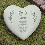 Personalised Free Text Heart Memorial: 1 - Memorials By Gift Moments