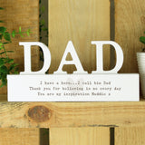 Personalised Free Text Heart Wooden Dad Ornament: 1 - Ornaments By Gift Moments