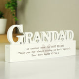 Personalised Free Text Heart Wooden Grandad Ornament: 4 - Ornaments By Gift Moments