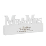Personalised Free Text Heart Wooden Mr & Mrs Ornament: 3 - Ornaments By Gift Moments