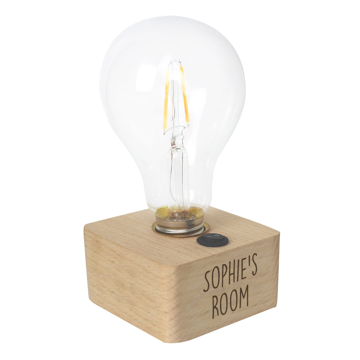 Personalised Free Text LED Bulb Table Lamp: 5 - LED Lighting By Gift Moments