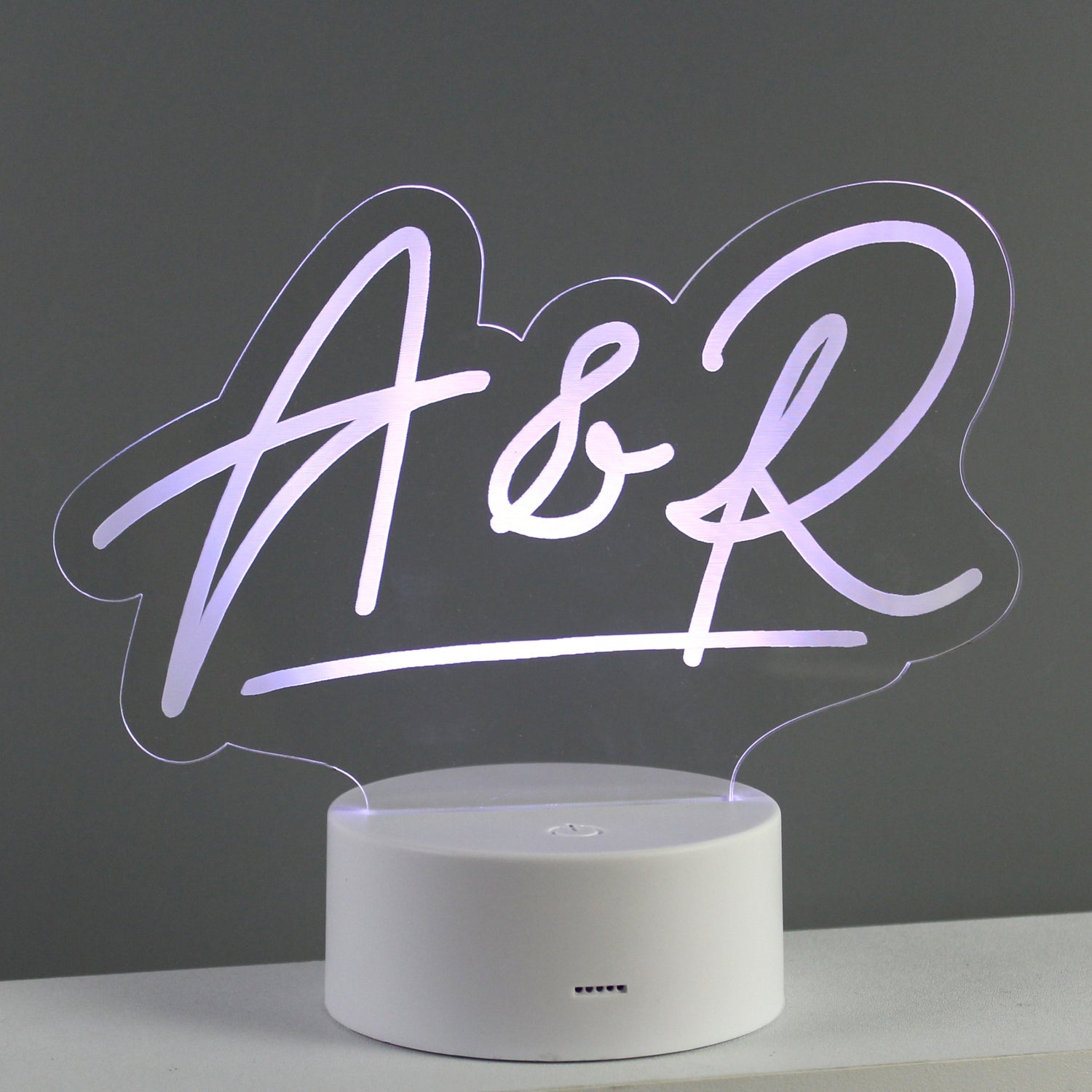 Personalised Free Text LED Colour Changing Desk Night Light: 4 - LED Lighting By Gift Moments