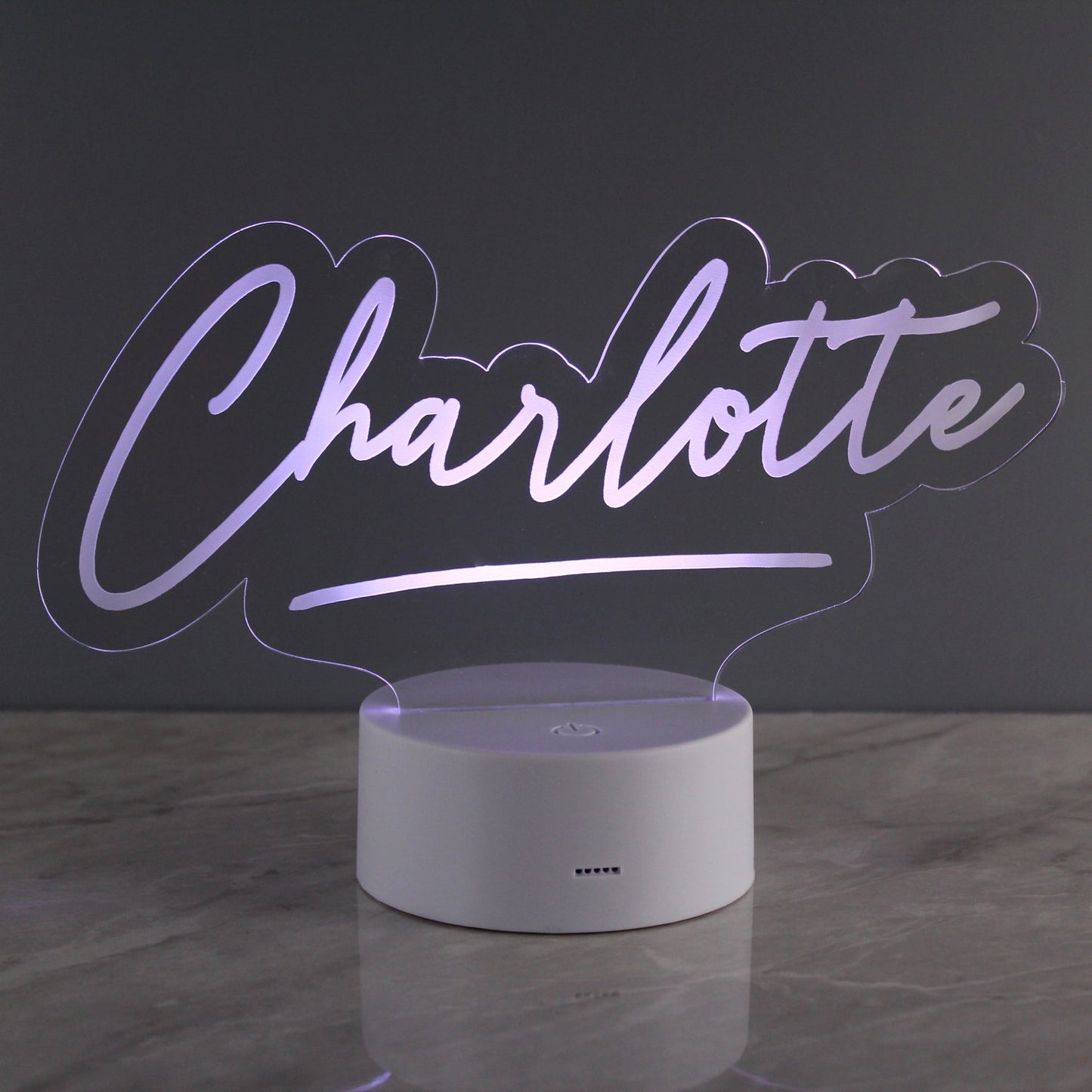 Personalised Free Text LED Colour Changing Desk Night Light: 2 - LED Lighting By Gift Moments