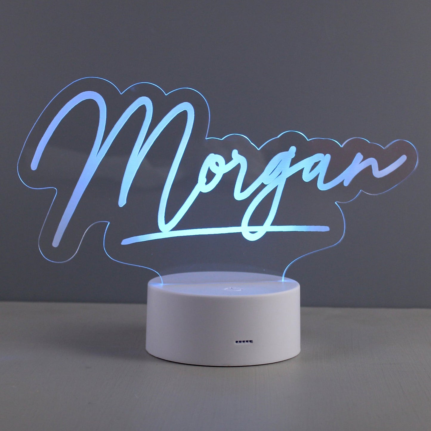 Personalised Free Text LED Colour Changing Desk Night Light: 6 - LED Lighting By Gift Moments