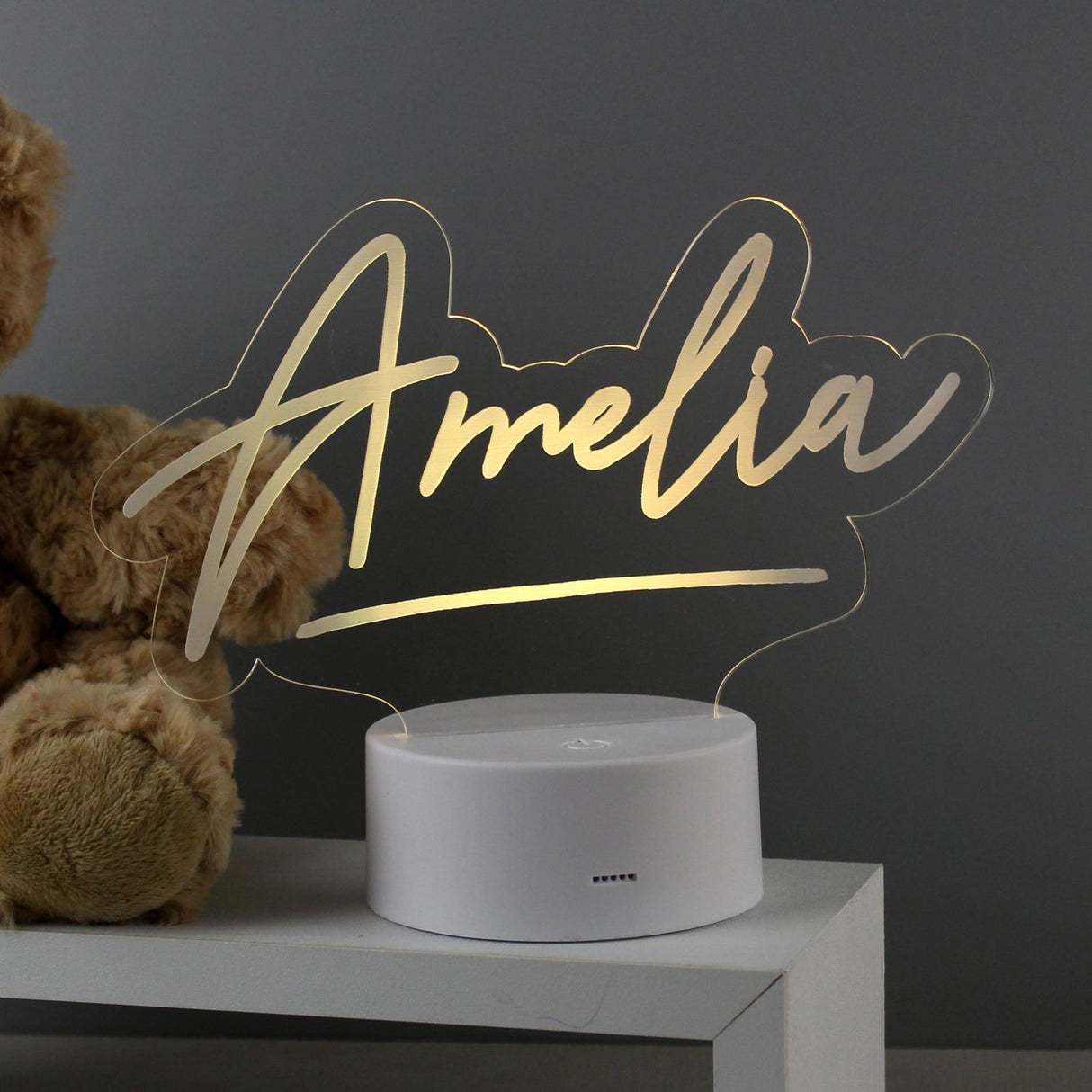 Personalised Free Text LED Colour Changing Desk Night Light: 3 - LED Lighting By Gift Moments