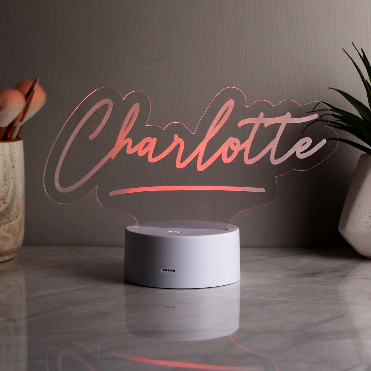 Personalised Free Text LED Colour Changing Desk Night Light: 5 - LED Lighting By Gift Moments