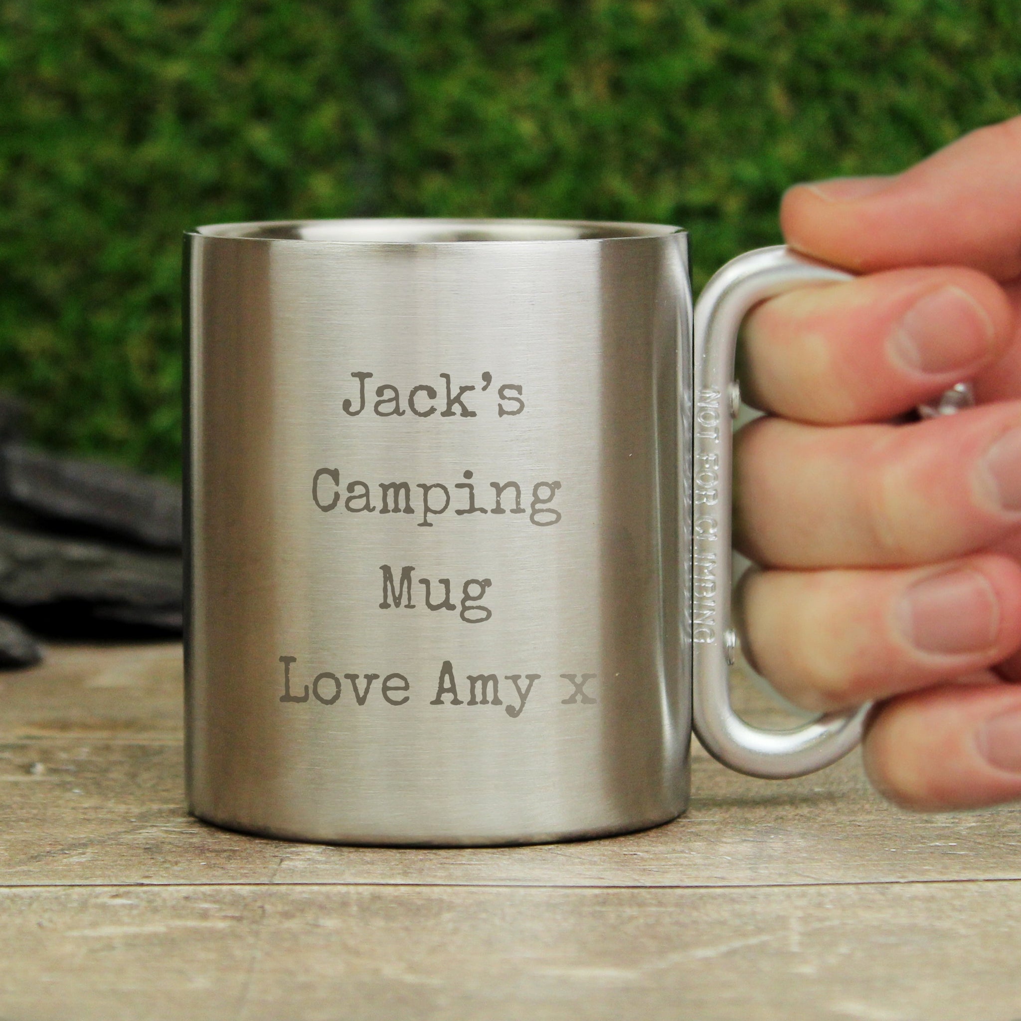 Personalised Free Text Metal Mug: 9 - Outdoor Mugs By Gift Moments
