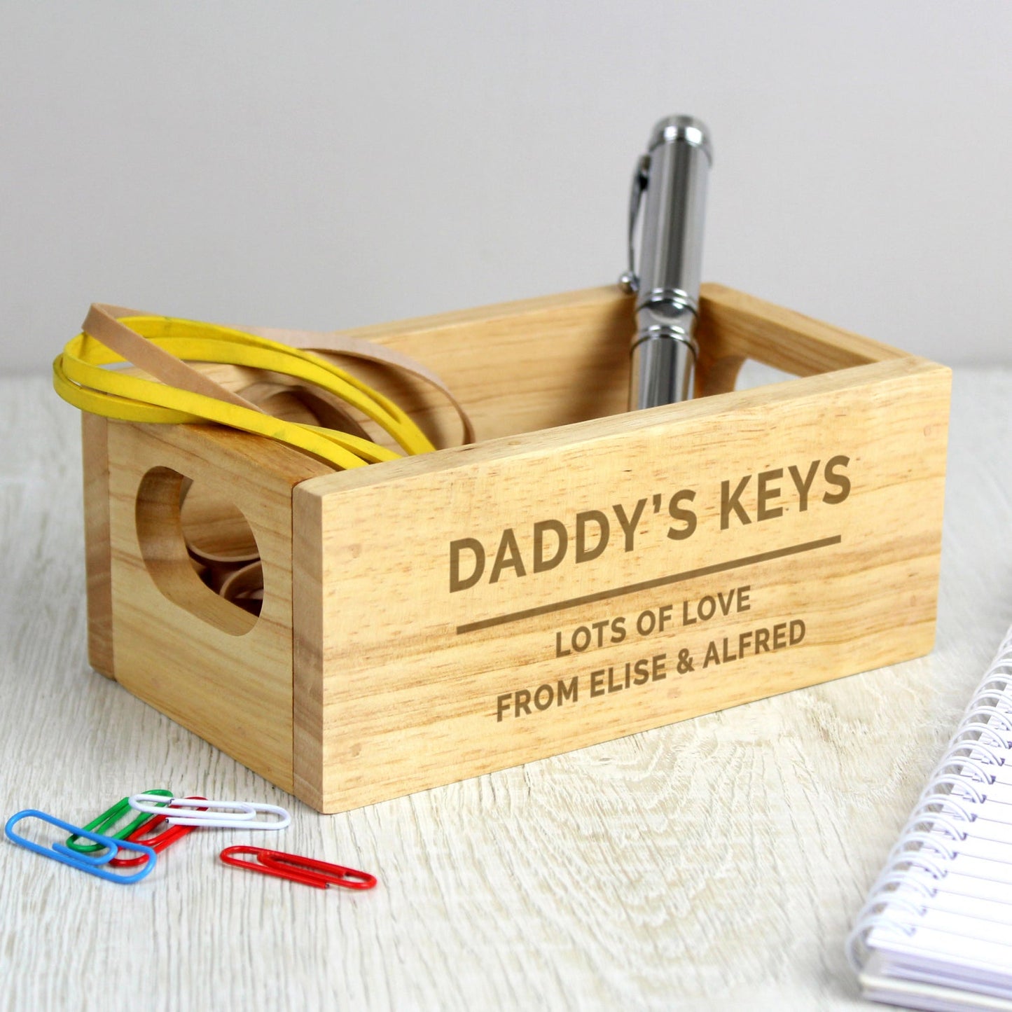 Personalised Free Text Mini Wooden Crate: 2 - Storage By Gift Moments
