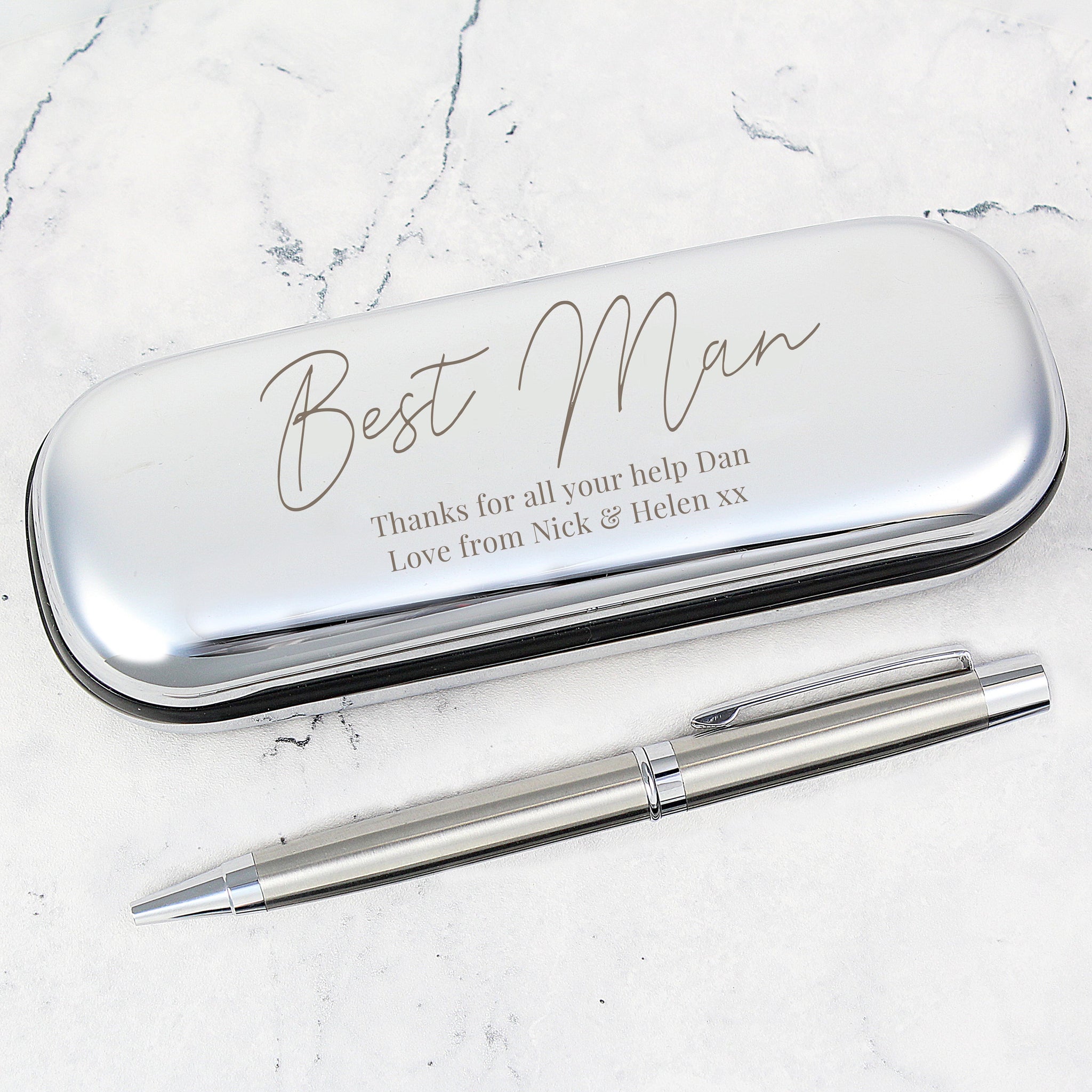 Personalised Free Text Pen and Box Set: 2 - Pens & Pencils By Gift Moments