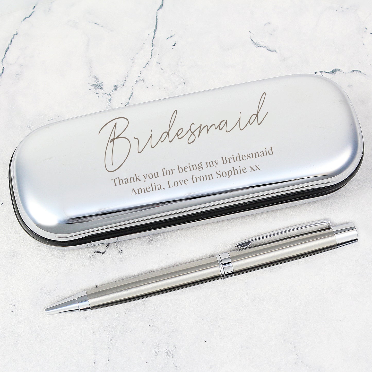 Personalised Free Text Pen and Box Set: 5 - Pens & Pencils By Gift Moments