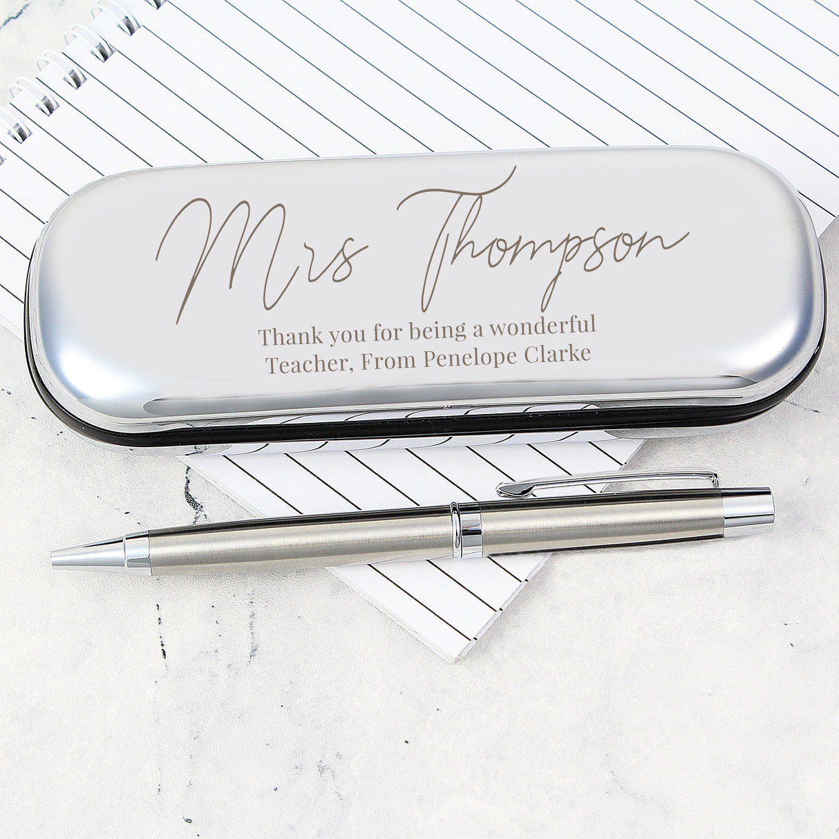 Personalised Free Text Pen and Box Set: 1 - Pens & Pencils By Gift Moments