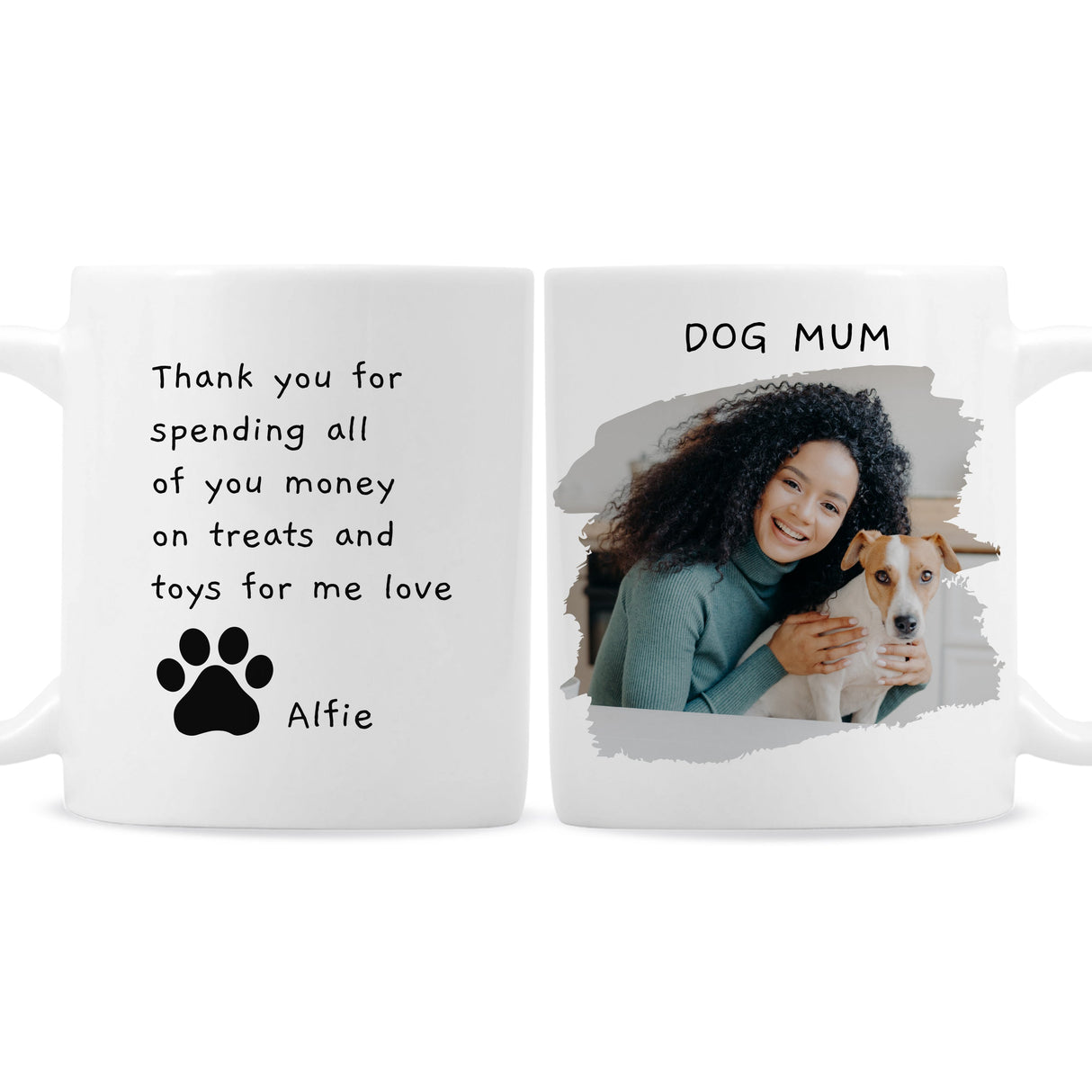 Personalised Free Text Pet Photo Upload Mug: 5 Mugs By Gift Moments