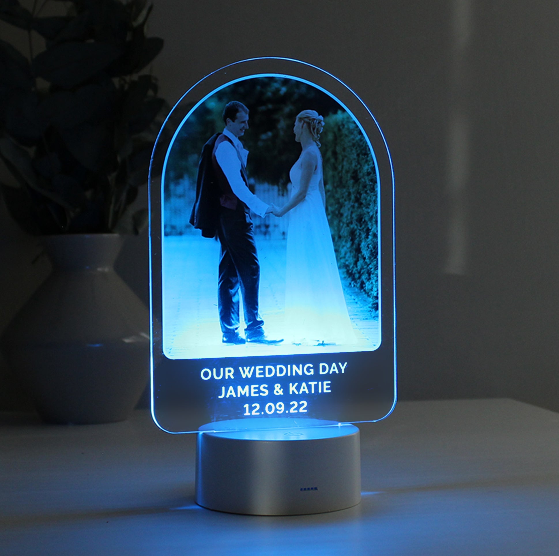 Personalised Free Text & Photo Upload LED Colour Changing Light: 8 - LED Lighting By Gift Moments