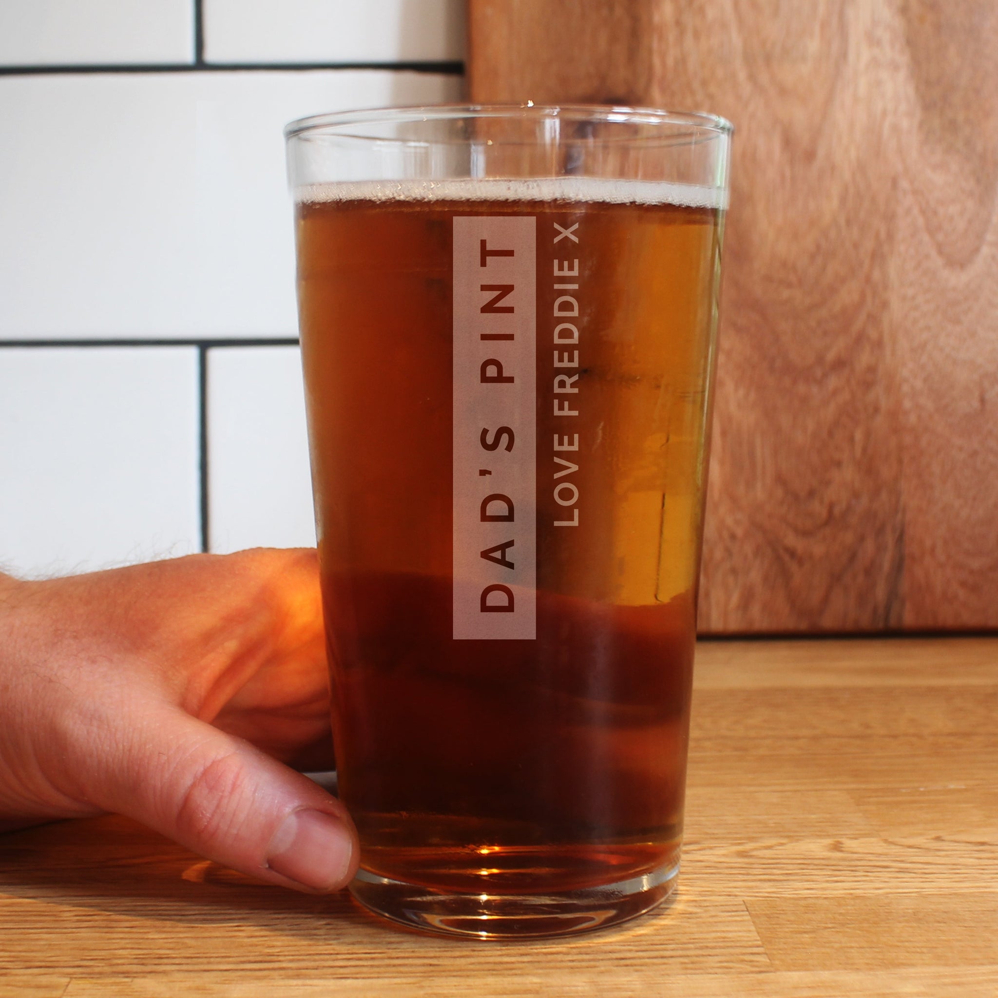 Personalised Free Text Pint Glass: 3 - Beer Glasses By Gift Moments