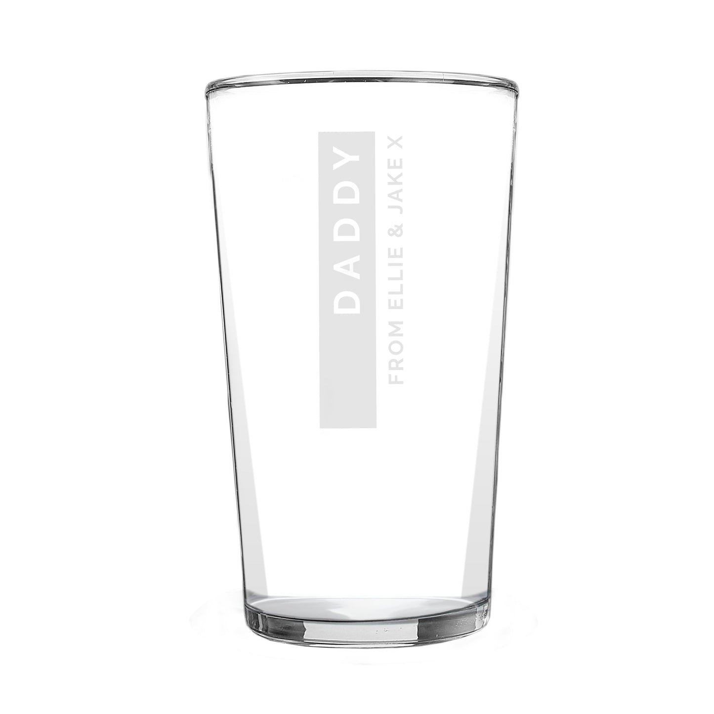 Personalised Free Text Pint Glass: 5 - Beer Glasses By Gift Moments