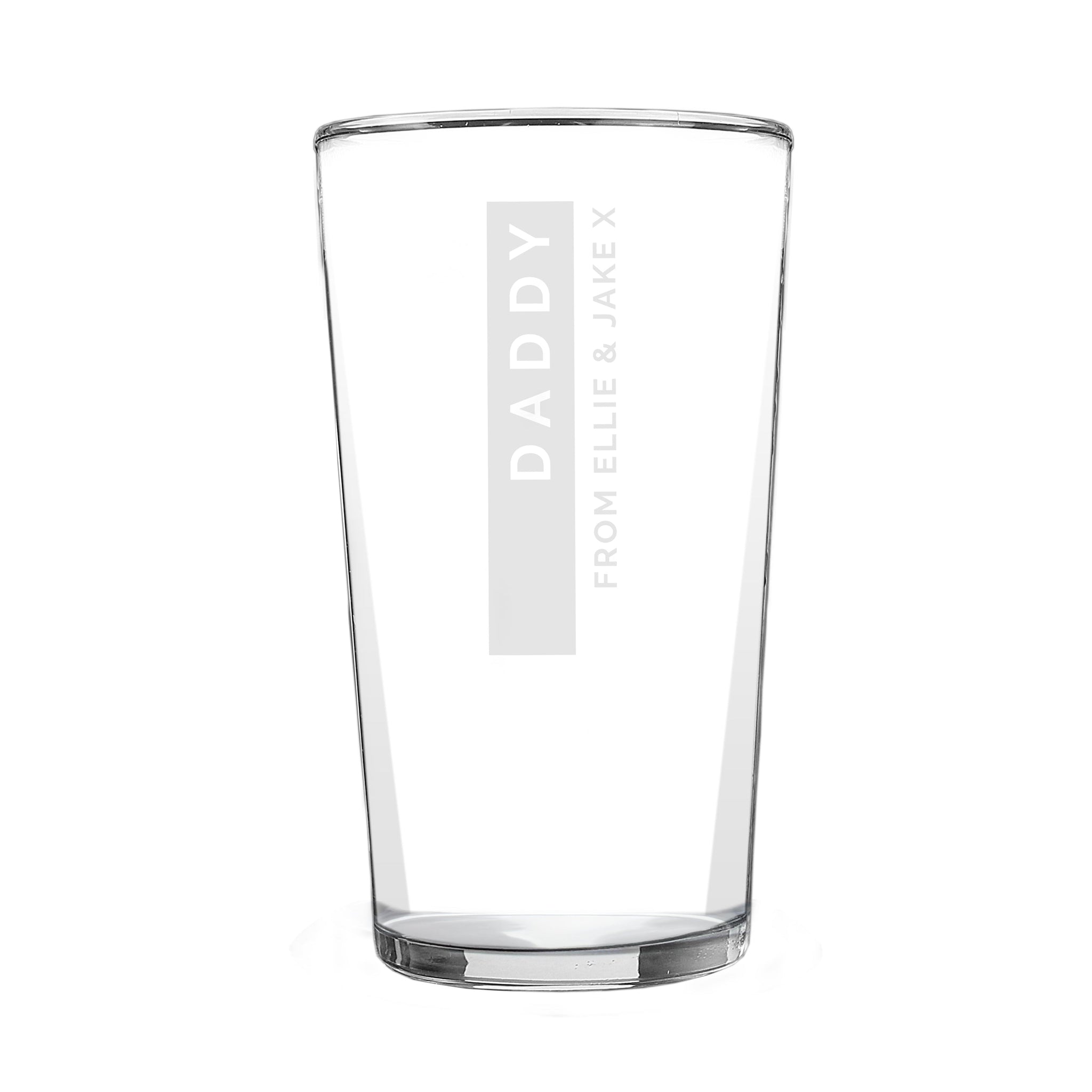 Personalised Free Text Pint Glass: 5 - Beer Glasses By Gift Moments