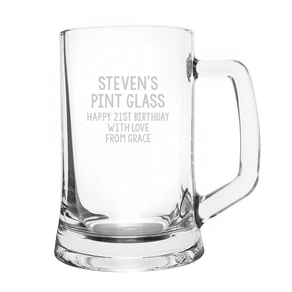 Personalised Free Text Pint Stern Tankard: 3 - Tankards By Gift Moments