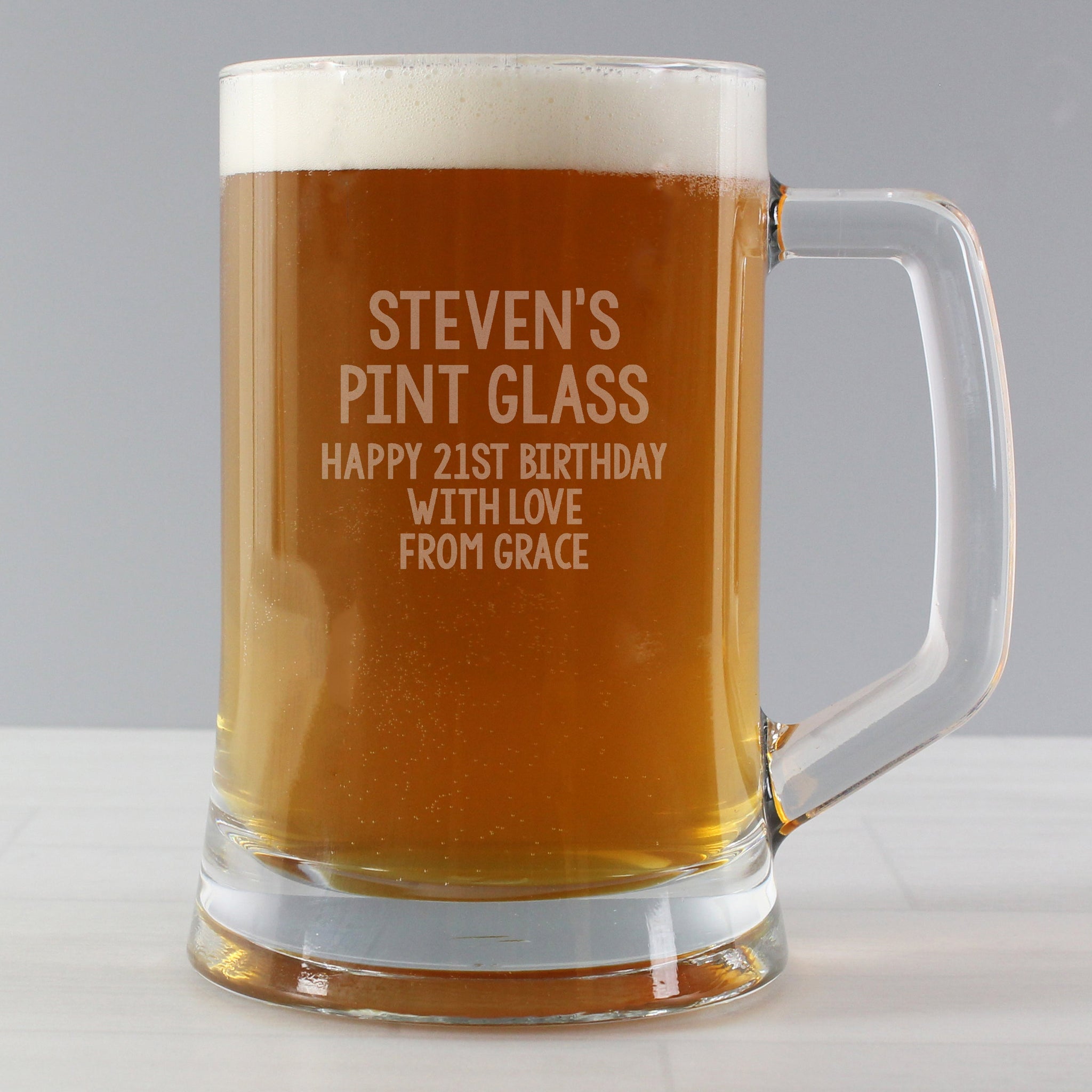Personalised Free Text Pint Stern Tankard: 1 - Tankards By Gift Moments