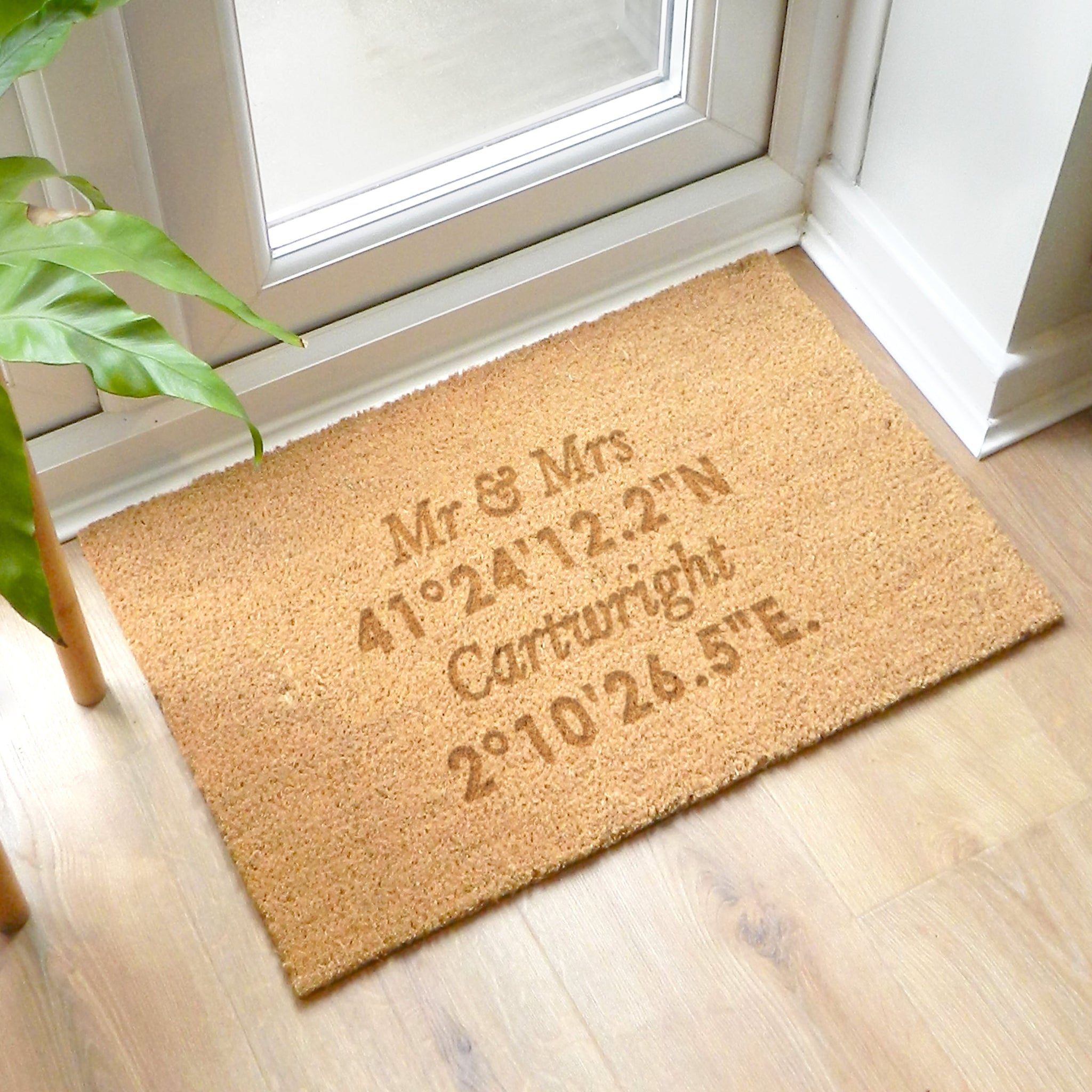 Personalised Free Text Rectangle Indoor Doormat: 4 - Doormats By Gift Moments