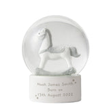 Personalised Free Text Rocking Horse Glitter Snow Globe: 5 Snow Globes By Gift Moments