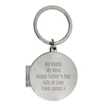 Personalised Free Text Round Photo keyring: 5 Keyrings By Gift Moments