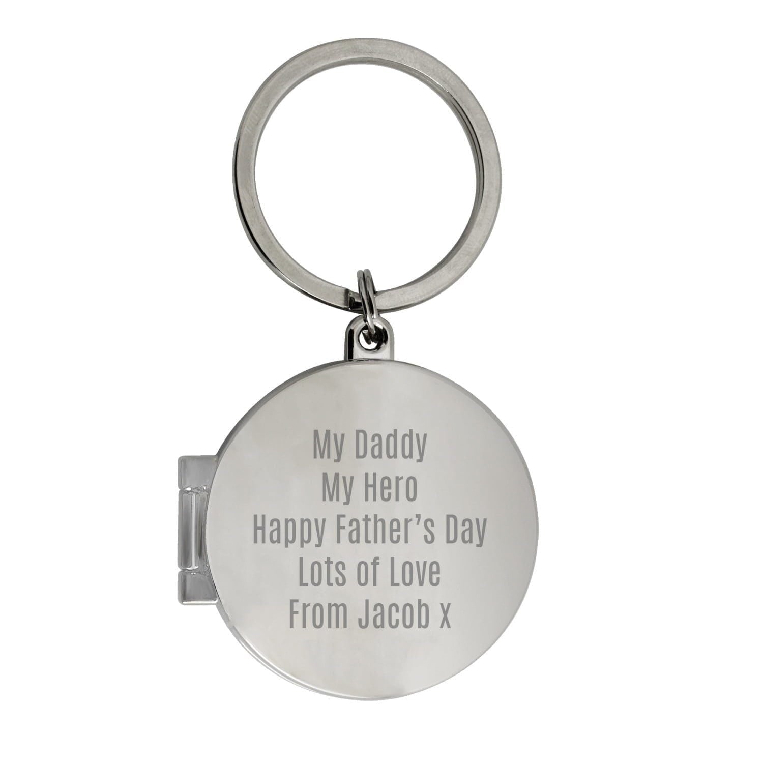 Personalised Free Text Round Photo keyring: 5 - Keyrings By Gift Moments
